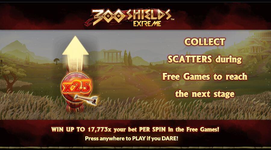 Symbol scatter w slocie 300 shields extreme