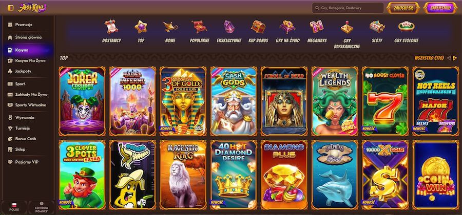 Kasyno Abuking - gry kasynowe online