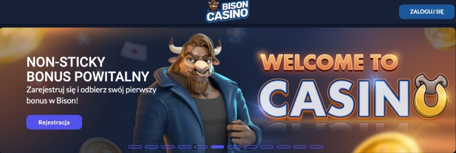 Bison Casino – do 2500 zł i 100 darmowych spinów