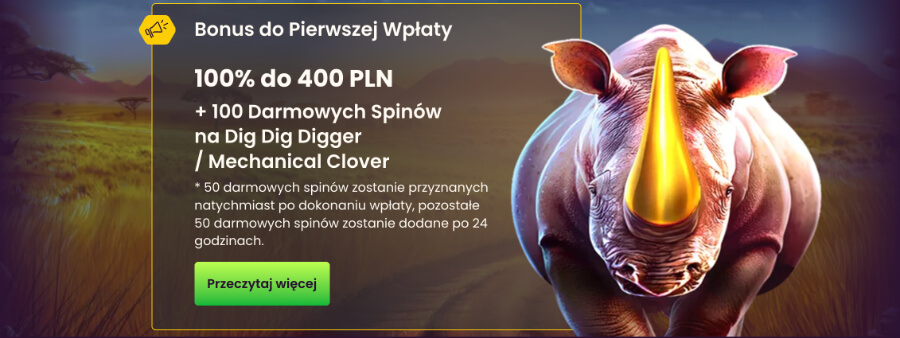 Bonus od pierwszej wpłaty w Bizzo Casino