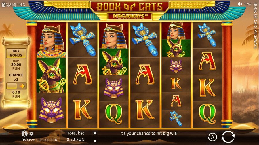 Slot Book of Cats Megaways.