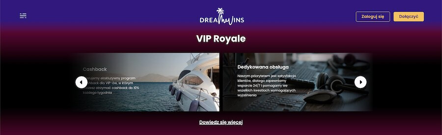 VIP Royale w kasynie DreamWins.