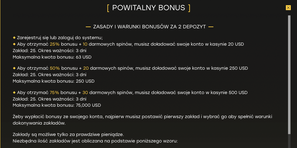 FairSpin bonus od drugiej wpłaty