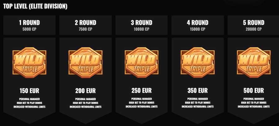 FightClub Casino program VIP
