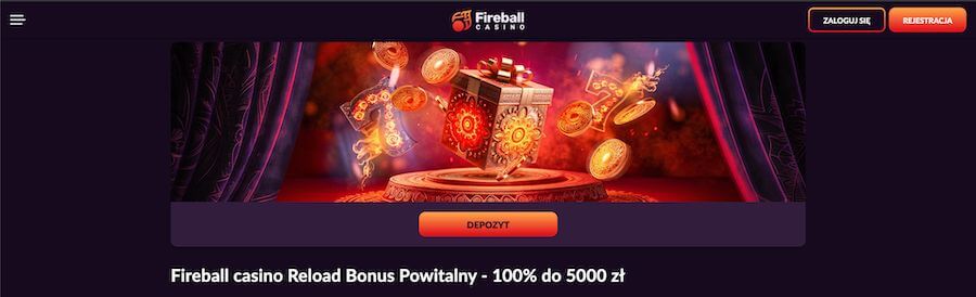 Fireball bonus powitalny.