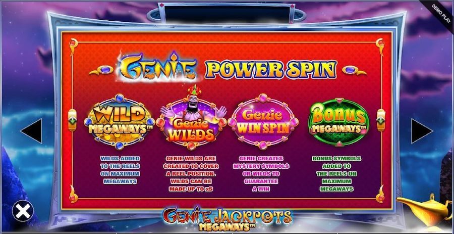 Darmowe spiny w slocie Genie Jackpots Megaways