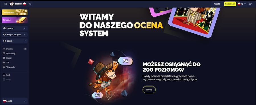 Goldbet system poziomów