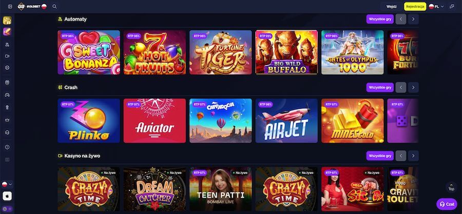 Goldbet maszyny online