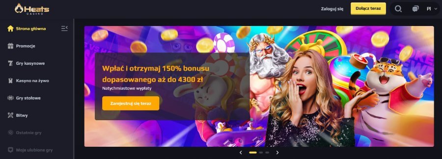 HeatsCasino bonus powitalny