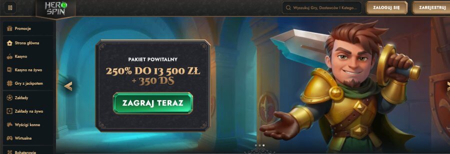 HeroSpin bonus powitalny.