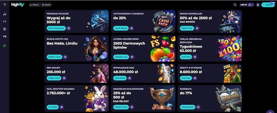 promocje sieciowe w highfly bet casino