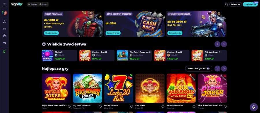 Strona startowa kasyna online highfly bet