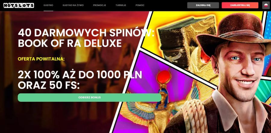 HotSlots – do 2000 zł i 100 darmowych spinów + 40 darmowych spinów bez depozytu