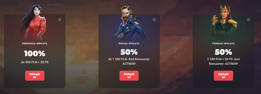 Bonus powitalny w JooCasino