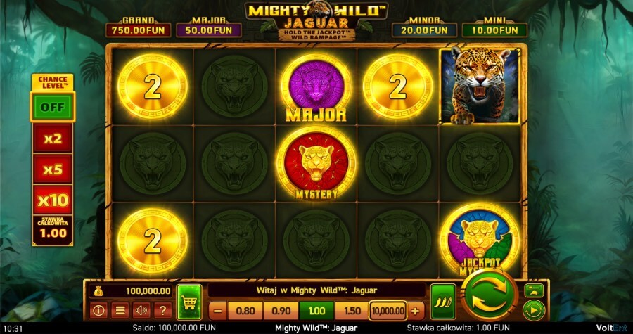 Gra Mighty Wild Jaguar w kasynie Magius