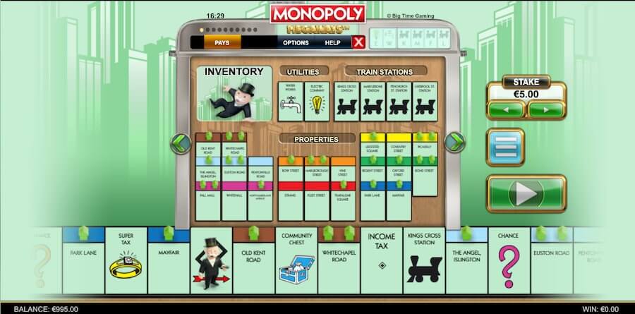 Monopoly Megaways slot