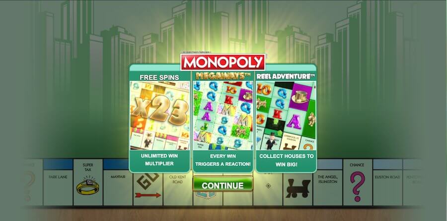 Monopoly MegaWays ekran startowy slotu