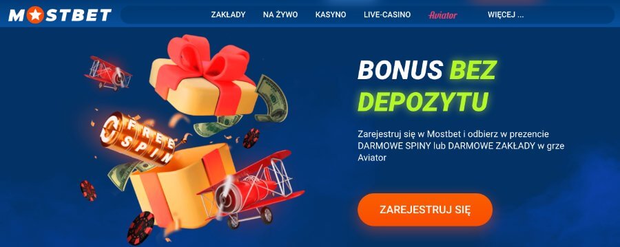 MostBet - darmowe spiny lub darmowe zakłady