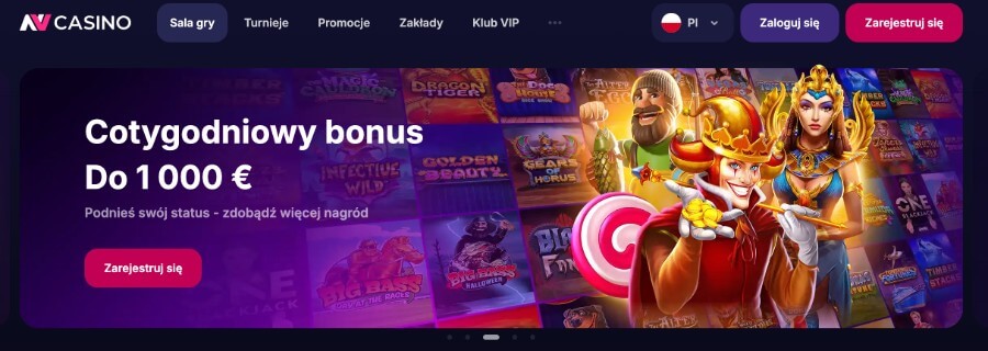 NVcasino bonus reload