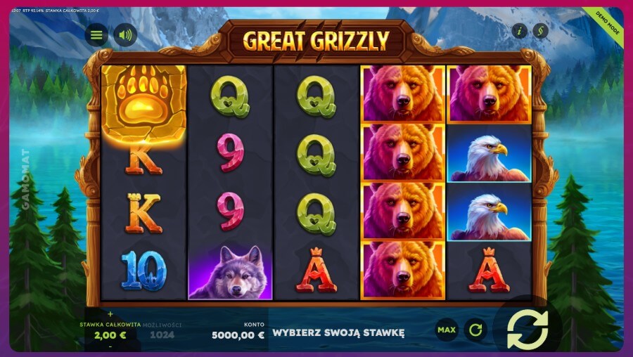 NVcasino gra Great Grizzly