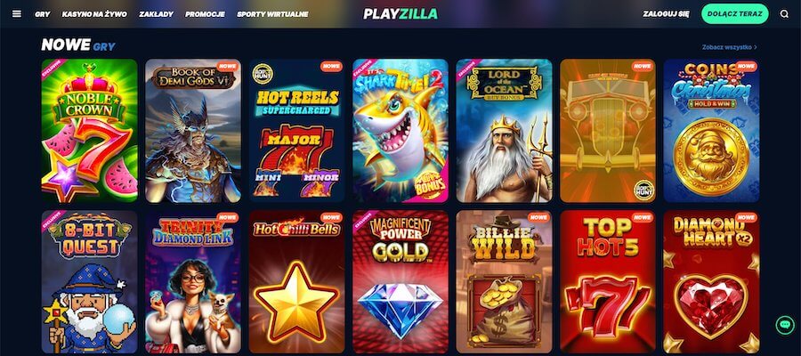 Playzilla nowe gry i maszyny online