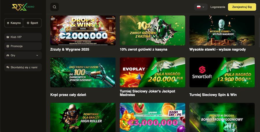 RX Casino promocje i bonusy kasynowe
