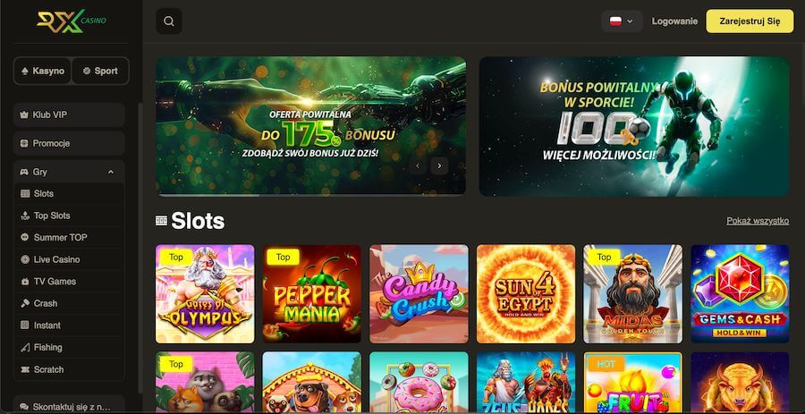 RX Casino strona główna.