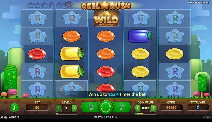Reel Rush bębny slotu losowe ułożenie