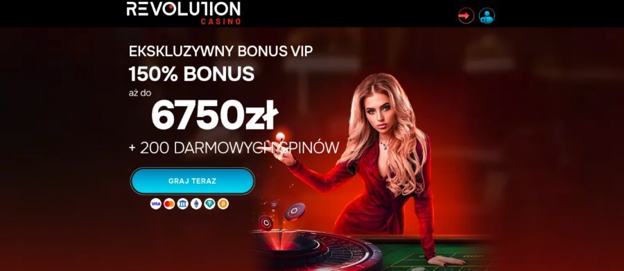 Revolution Casino - ekskluzywny bonus powitalny