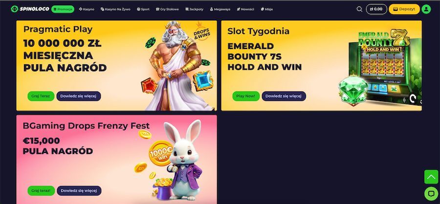 Spinoloco bonusy w kasynie online
