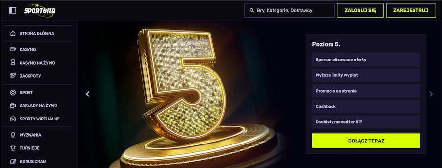 sportuna kasyno poziomy vip