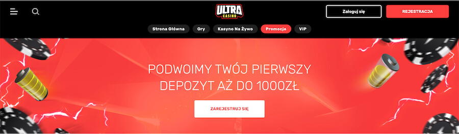 Bonus powitalny w Ultra Casino.