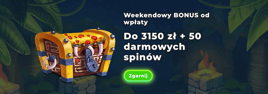 Weekendowy bonus od doładowania w Wazamba