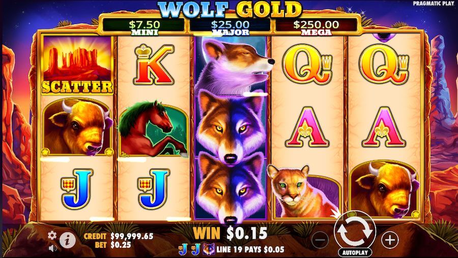 Wolf Gold slot bębny