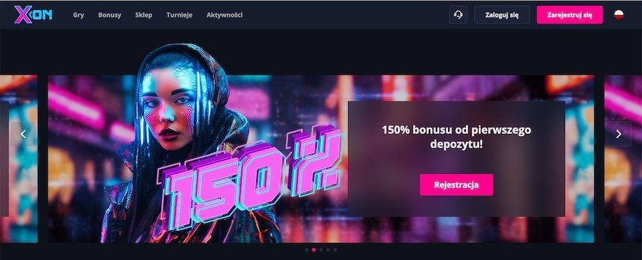 Xon Bet bonus od pierwszego depozytu 150%.