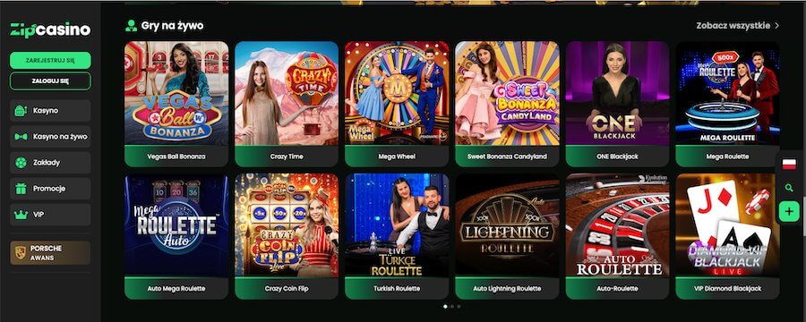 Zip Casino kasyno na zywo