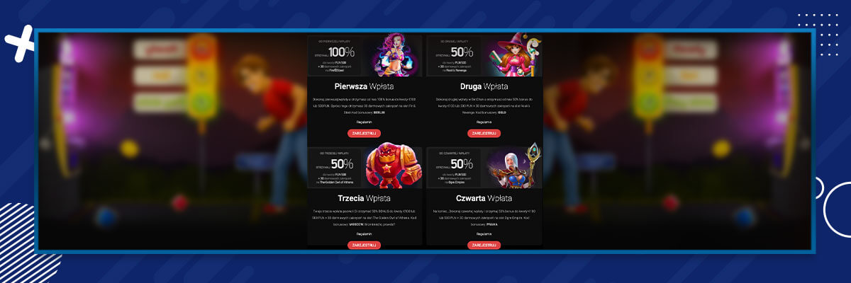 Oferta powitalna w kasynie Betchan - 4 depozyty Oferta powitalna w kasynie Betchan - 4 depozyty