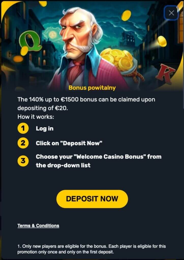 Bonus powitalny dla nowych graczy kasyna Campeonbet