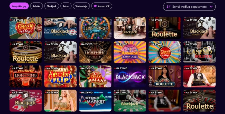 kasyno na żywo w kasynie Irwin Casino
