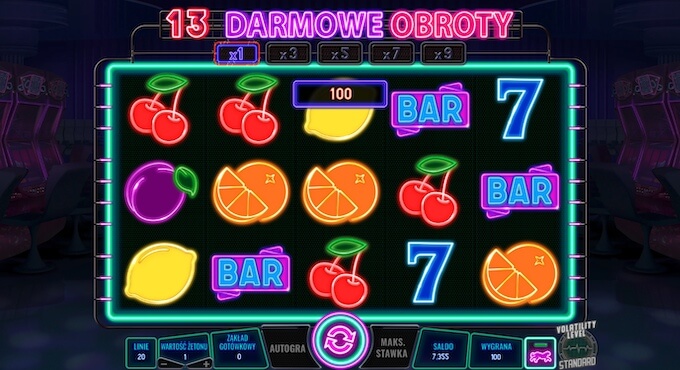 Neon City slot runda darmowych spinów