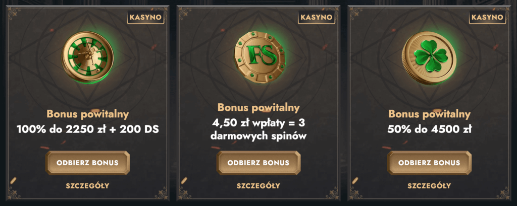 Bonusy powitalne w kasynie Lucky Heroes