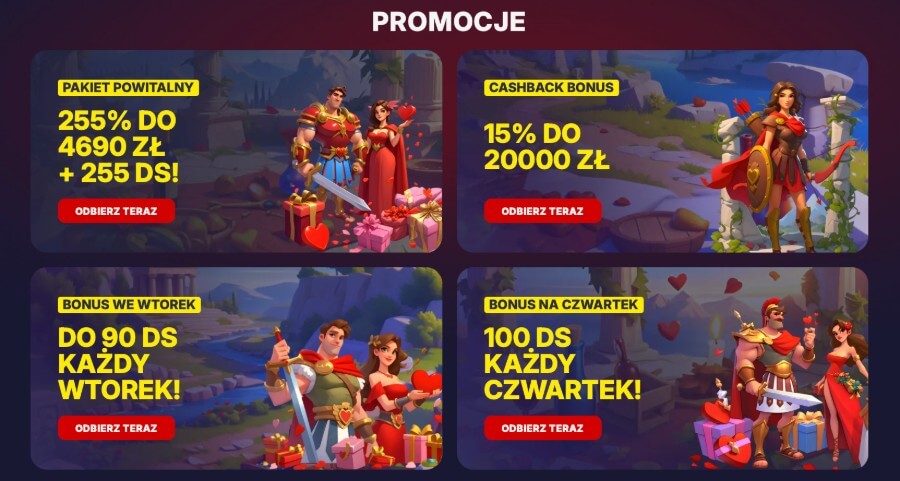 Pozostałe promocje dostępne w Slota Casino