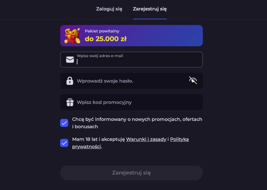 Bonus powitalny za rejestrację w Cryptoleo