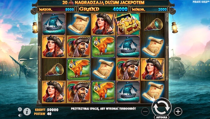 Pirate Gold funkcje slotu 