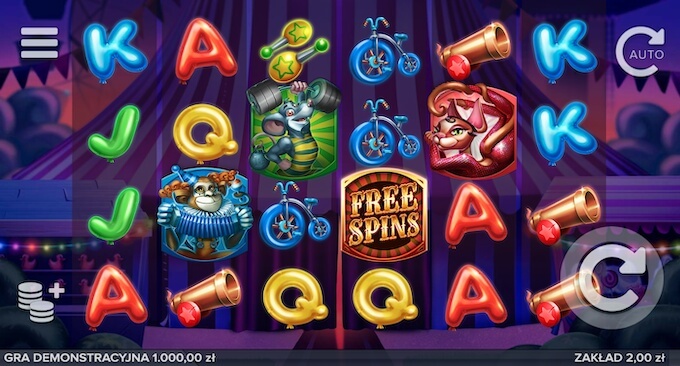 Respin Circus slot Elk Studios funkcje 