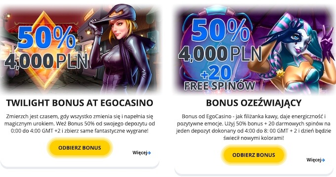 oferty dla stałych graczy w kasynie Ego oferty dla stałych graczy w kasynie Ego