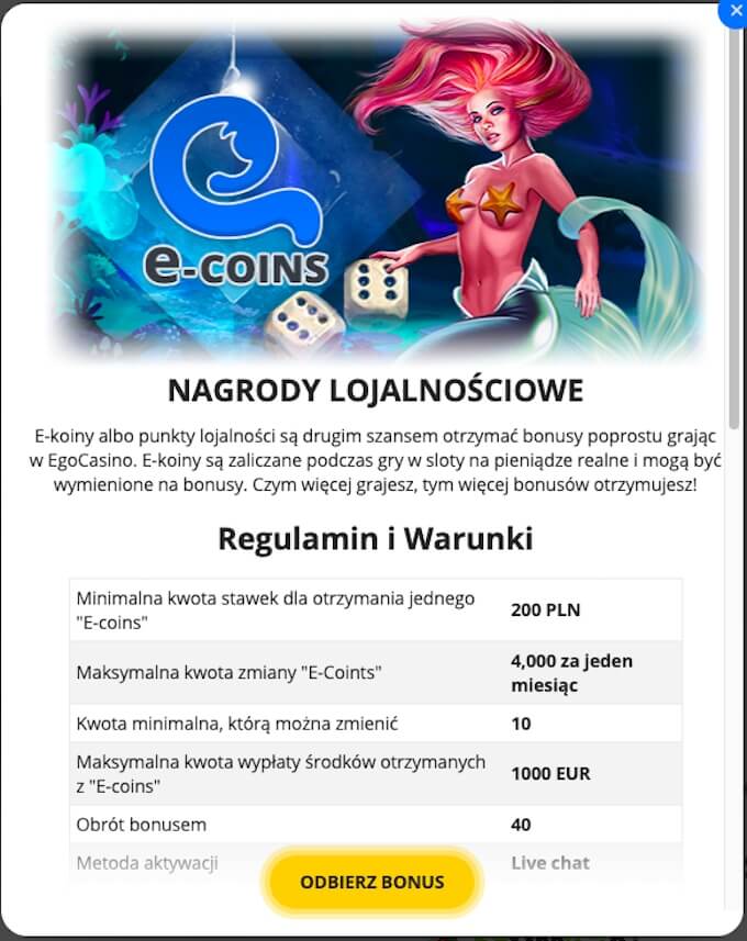 program VIP w kasynie Ego program VIP w kasynie Ego