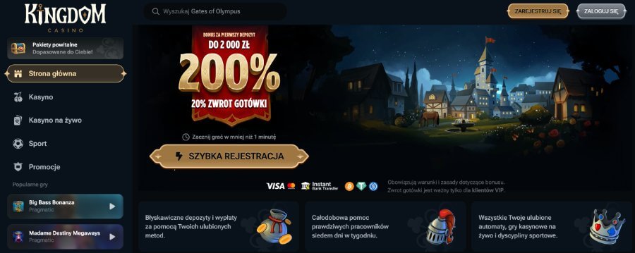 strona główna kasyna Kingdom Casino